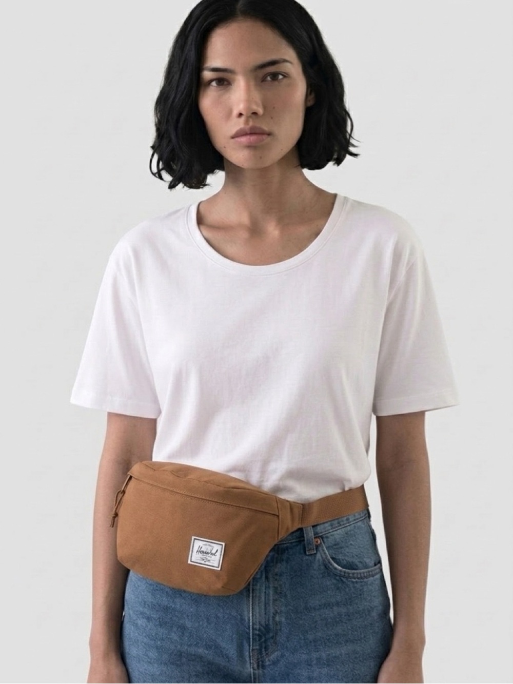 HERSCHEL SUPPLY CO. SEVENTEEN HIP PACK ADJUSTABLE BELT BAG RUBBER BROWN GORP EUC